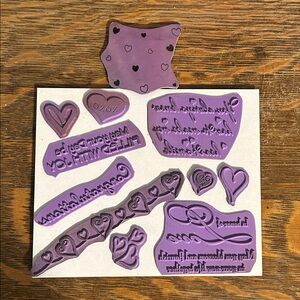 Rubber cling stamps